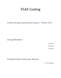 FSAE Cooling System - Portland State University