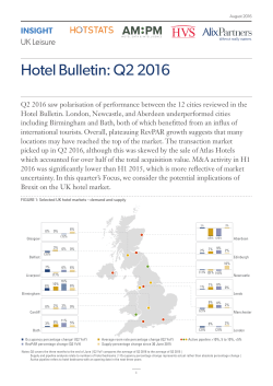 Hotel Bulletin: Q2 2016