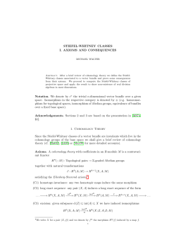 Stiefel-Whitney classes