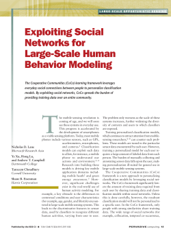 exploiting Social networks for Large