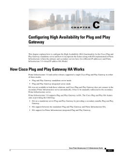 Appendix C: Configuring the Plug and Play High Availability Feature