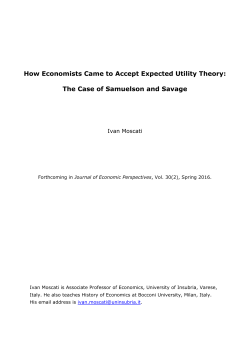How Economists Came to Accept Expected Utility Theory: The Case