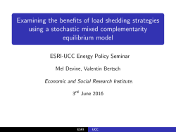 Examining the benefits of load shedding strategies using a