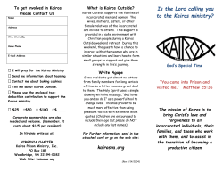 Are You Being Called into the Kairos Ministry?