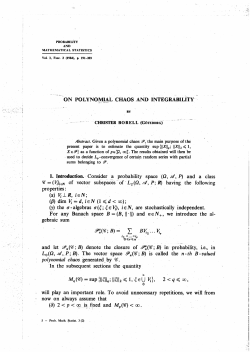 1. Introduction. Consider a probability space (52, ,d, P) and a class