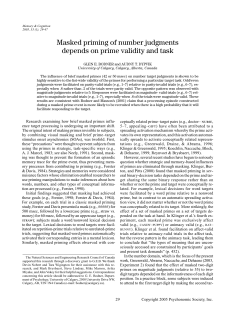 Masked priming of number judgments depends on prime validity