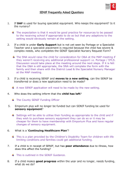 SENIF Frequently Asked Questions
