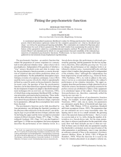 Fitting the psychometric function