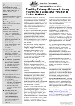 Providing Pathways Guidance to Young Veterans for a Successful T