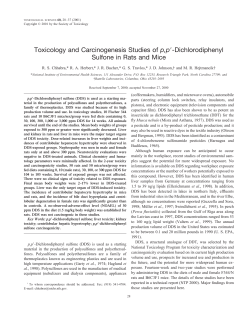 Toxicology and Carcinogenesis Studies of p,p