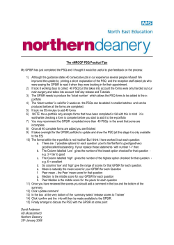 The PSQ - practical tips