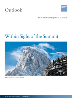 Outlook Within Sight of the Summit