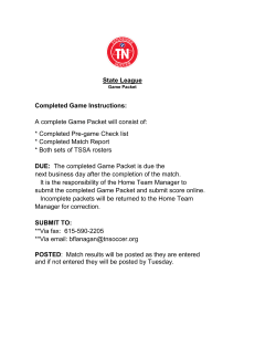 State League Completed Game Instructions: A complete Game