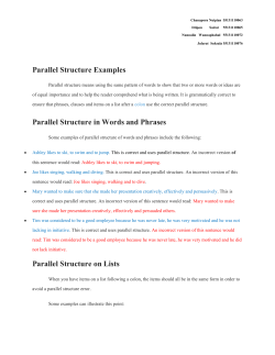 Parallel Structure on Lists