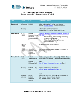 october technology mission - Alberta Innovates Technology Futures