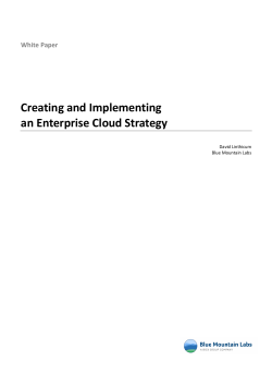 Creating and Implementing a Cloud Strategy