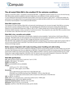 fitlet-RM specifications - fit-PC