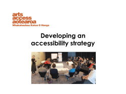 Accessibility strategy development
