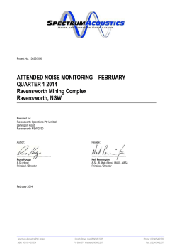 Q1 2014 Noise Monitoring Report