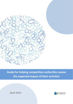 Guide for helping competition authorities assess the expected