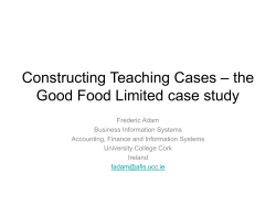 the Good Food Limited case study