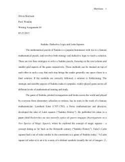 Olivia Morrison Prof. Winkler Writing Assignment #4 05.23.2013