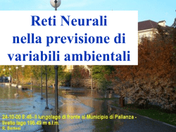 Reti neurali e modelli arx nella previsione di portate