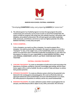 Marion High School Football Handbook