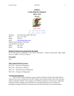 The art and science of leadership, 7 th Ed. (2015