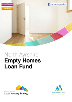 Empty Homes Loan Fund - North Ayrshire Council