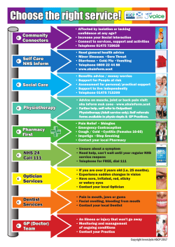 Choose the right service! - Ardgowan Medical Practice
