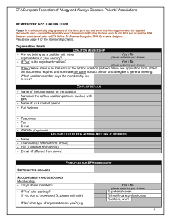 Membership Application Form - EFA