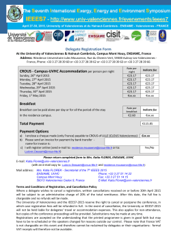 Please return completed form to Mrs. Katia FLOREK, ENSIAME, UVHC