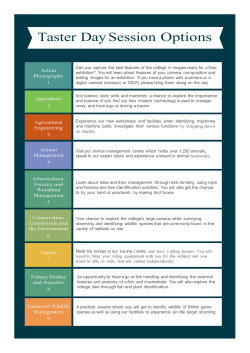 Microsoft Word - Sparsholt Year 10 Taster Day