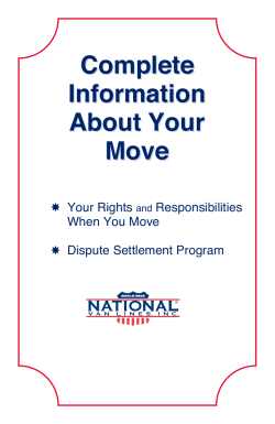 Complete Information About Your Move