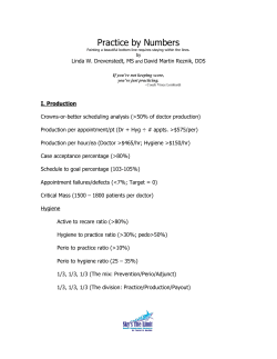 Playing the Practice by Numbers Game