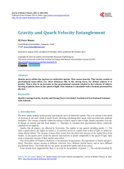 Gravity and Quark Velocity Entanglement