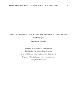 Scholarly Project - The ScholarShip at ECU