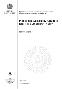 Models and Complexity Results in Real