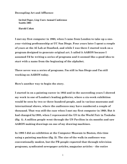 draft-1 - Harold Cohen Home Page