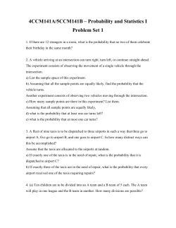 Probability and Statistics I Problem Set 1