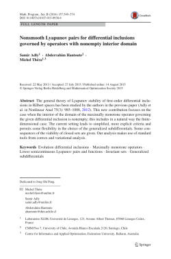 Nonsmooth Lyapunov pairs for differential inclusions governed by