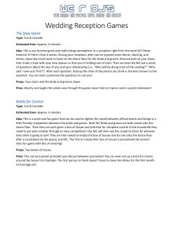 Idea: The idea of this game is to see how well the groom