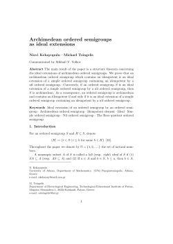 Archimedean ordered semigroups as ideal extensions