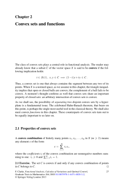 Convex sets and functions