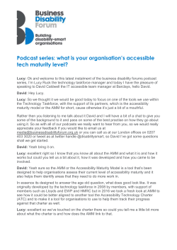 Podcast series: what is your organisation`s accessible tech