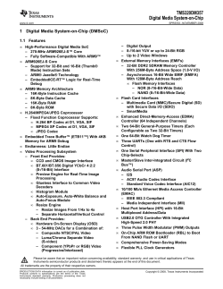 TMS320DM357 Digital Media System-on-Chip