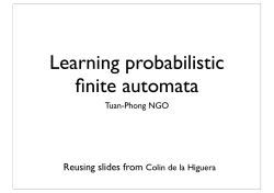 Learning probabilistic finite automata