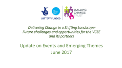 Future challenges and opportunities for the VCSE and its partners