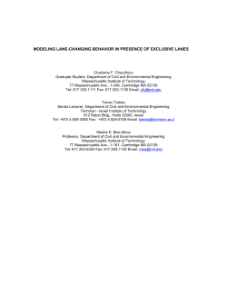 modeling lane-changing behavior in presence of exclusive